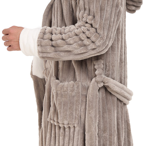 Snuggs Blanket Robe Engraved Lines Cafe